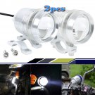 2x 30W Cree U3 LED 12V Motorcycle Headlight White Angel Eye Spotlight For BMW