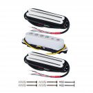FLEOR 3pcs Ceramic Magnet Neck/Middle/Bridge Pickup HSH Set Dual Hot Rail