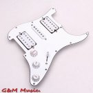 Electric Guitar Pickguard Pickups 11 Hole HSH White color Loaded Prewired