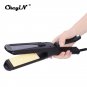 Titanium professional Hair Straightener Flat Iron Corrugated Curling