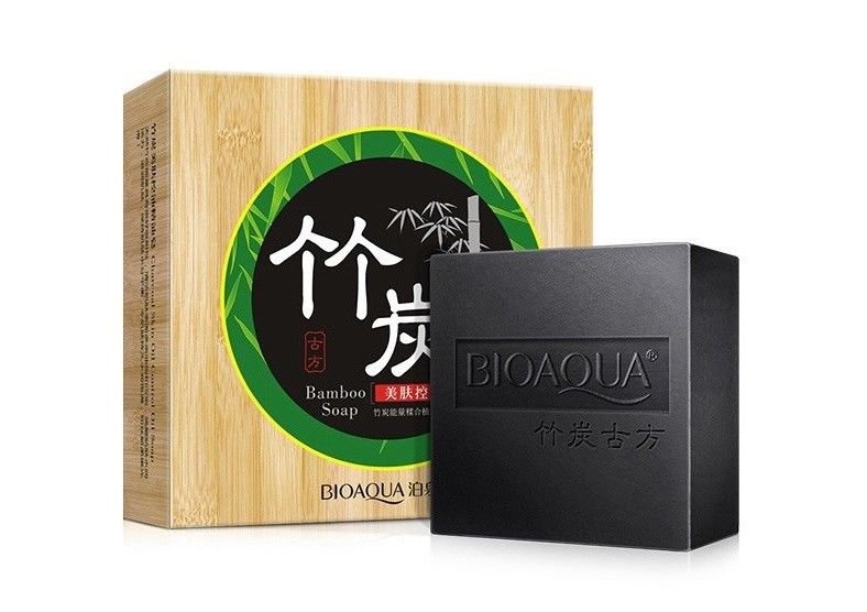 bamboo charcoal handmade soap skin whitening soap blackhead remover acne