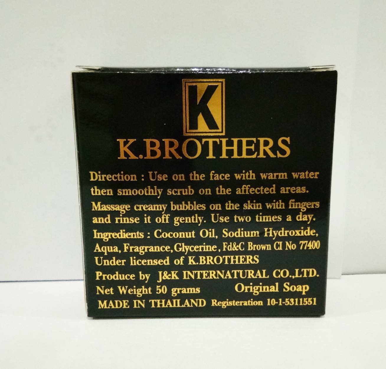 K.Brothers USA Beauty care face out for black spot Whitening Face Soap