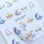 40 pcs Nail Stickers Water Decals Butterfly Floral Animal  Nail Art Decoration