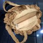Vintage Corn Straw Round Zipper Top Handbags Women Shoulder Beach