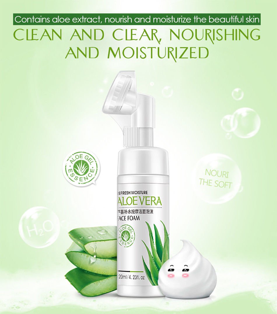 ROREC Face Massage Facial Foam Cleanser Cleansing Brush Acne Treatment Scrub