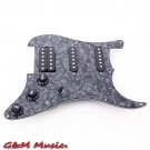 Pickguard Pickups Loaded Prewired 11 Hole SSH Black Pearl Electric Guitar