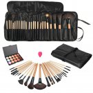 Pro 24 pcs Makeup Brushes Set kits and 15 Colors Concealer Palette Sponge Puff