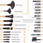 Pro 24 pcs Makeup Brushes Set kits and 15 Colors Concealer Palette Sponge Puff