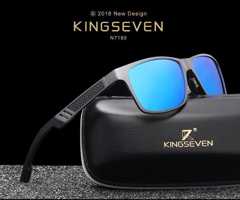 Men Polarized Sunglasses Aluminum Magnesium SunGlasses Driving Glasses Rectangle