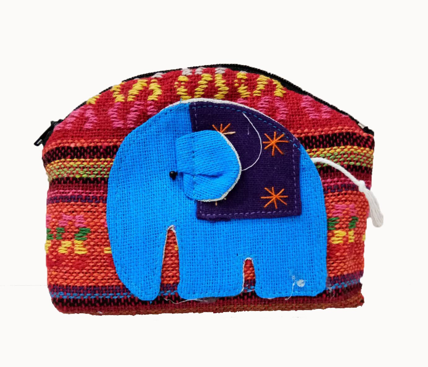 Bag Pouch wallet coin Thai Elephant Picture Hand bag Handmade Beautiful Color
