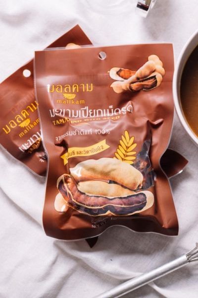 Tamarind with seed Natural Thai cooking Scrub Tamarind juice 150 Gr.