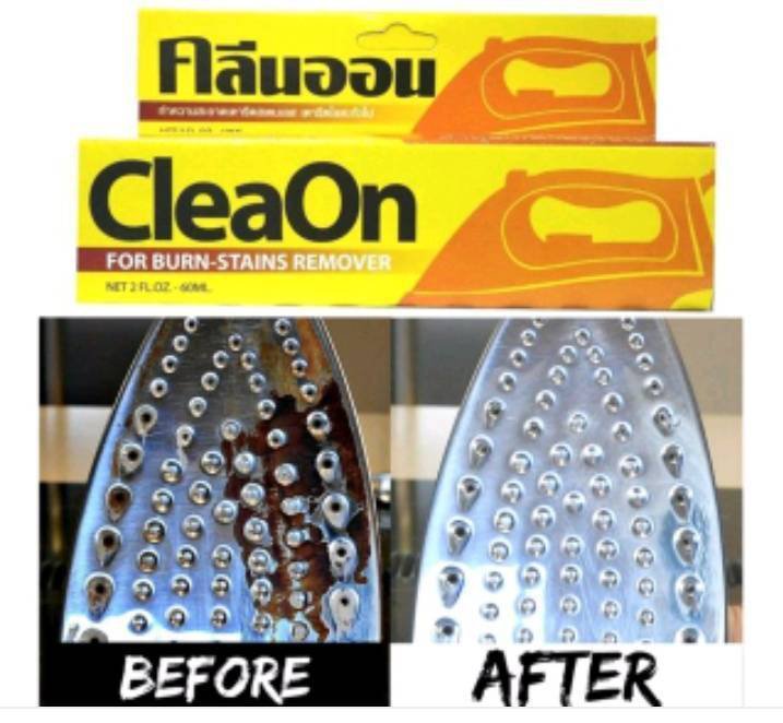 CLEAON BURN STAINS REMOVER ALL TYPE IRON AND PRESSING MACHINE PLATE CLEANER 60ml