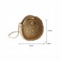 Women Shoulder Bag Woven Circle Portable Crossbody Bag Mini Round Straw Bag