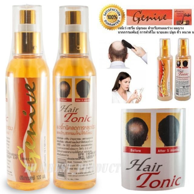 Genive hair tonic prevent loss keep nourish growing healthy anti-dandruff 120 ml