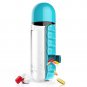 600ML Plastic Water Bottle With Daily Pill Box Organizer Drinking Bottles