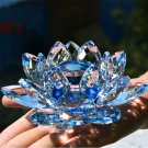 80 mm Crystal Lotus Flower Ornaments Figurines Home Wedding Party Decor Gifts