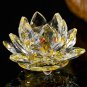 80 mm Crystal Lotus Flower Ornaments Figurines Home Wedding Party Decor Gifts