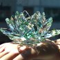 80 mm Crystal Lotus Flower Ornaments Figurines Home Wedding Party Decor Gifts