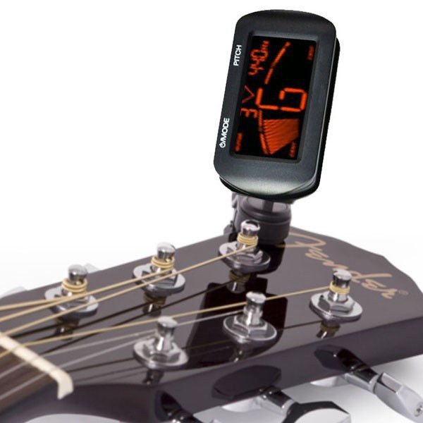 Electric Acoustic Guitar Tuner Digital LCD ClipOn Chromatic Guitar