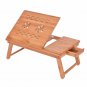 Portable Folding Laptop Table Bamboo Sofa Bed Office Laptop Stand  Adjustable