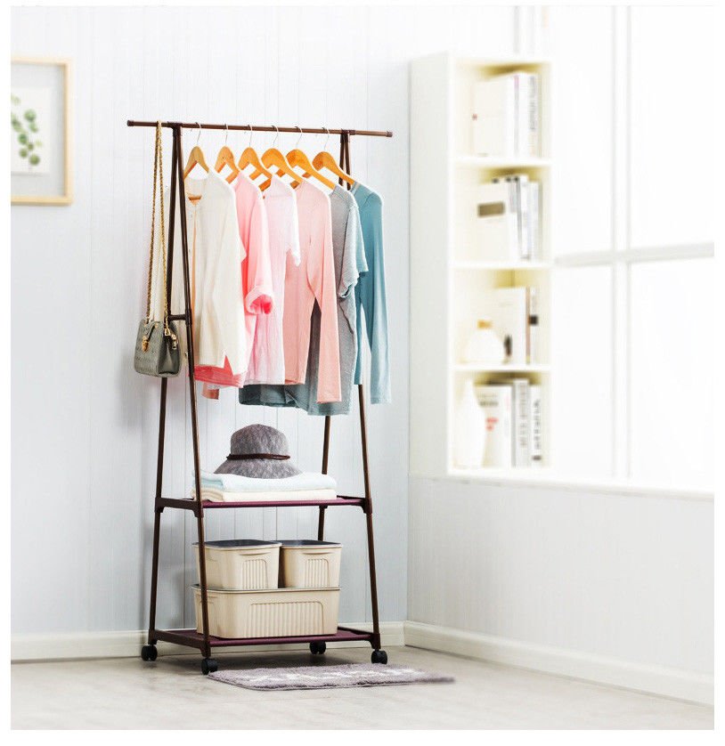 Coat Rack nonwovens Stainless steel Triangle clothes hanger wardrobe furniture