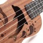 Zebra 21 inch 15 Frets Soprano Ukulele Uke 4 Nylon Strings Guitar Dolphin Patter