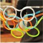 Creative Children Drink Straws Party Crazy Straw Funny Glasses Tube Toy Gift
