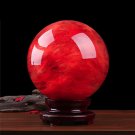 60mm-80mm Healing Gemstone Stand Red Citrine Calcite Quartz Crystal Sphere Ball