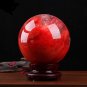 60mm-80mm Healing Gemstone Stand Red Citrine Calcite Quartz Crystal Sphere Ball