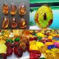 7pcs Natural Amber Pendant Resin Animal Scorpion Crabs Ant Insect Stone Necklace