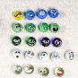 Set of 20 Glass Marbles In A Iron Gift Box Vintage Colourful Toys 25mm Classic