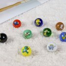 9 Pcs/Set Little Dinosaur Gift 16mm Cartoon Glass Ball Glass Bead Vintage Toys