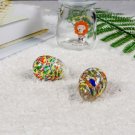 2 Pcs 35mm Easter Eggs Colorful Bright Egg Assortment Toy Gift Glass Ball Bead