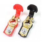 2Pcs Auto Car Battery Terminal Adjustable Clamp Clip Connector Positive+Nagative