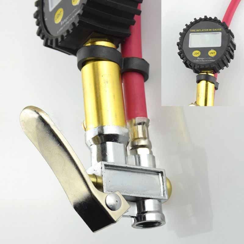 New Air Tire Inflator With High Accurate Digital LCD Pressure Gauge W/Dual Chuck