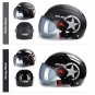 Universal Open Face Half Helmet Motorcycle Scooter Drop Down Sun Visor Googles