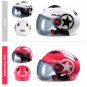 Universal Open Face Half Helmet Motorcycle Scooter Drop Down Sun Visor Googles