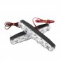 2Pcs Xenon White 6 LED Super Bright DRL Daytime Running Driving Lights Fog Lamps