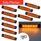 10x 12V SMD 6 LED Amber Rear Side Marker Light Position for Truck Trailer Lorry