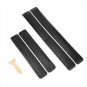 4Pcs Black 3D Carbon Fiber Car Door Sill Scuff Plate Cover Anti Scratch Sticker