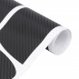 4Pcs Black 3D Carbon Fiber Car Door Sill Scuff Plate Cover Anti Scratch Sticker