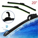 New Universal 20" Car U-type Frameless Bracketless Rubber Windshield Wiper Blade
