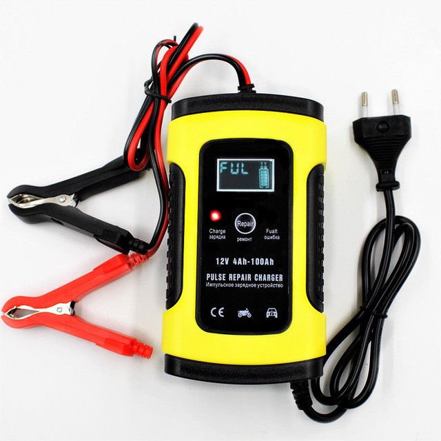 12V 5A Pulse Repair Charger For Car Motorcycle AGM GEL WET Lead Acid Battery LCD