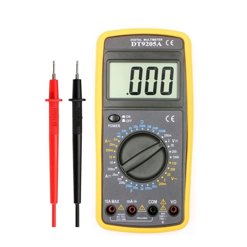 Digital DT9205A Multimeter LCD AC/DC Ammeter Resistance Capacitance
