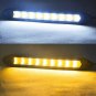2Pc Flexible COB LED DRL Daytime Running Lights & Yellow Turn Signals Waterproof