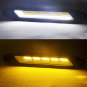 2Pc Flexible COB LED DRL Daytime Running Lights & Yellow Turn Signals Waterproof