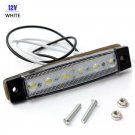 1PC 12V Trailer 6 LED Indicators Light Truck Boat  BUS Side Marker RV Lamp White