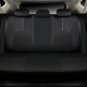PU Leather Auto Universal Car Seat Covers Full Front Rear Seats Protector Black