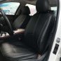 PU Leather Auto Universal Car Seat Covers Full Front Rear Seats Protector Black