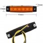 1PC 12V Trailer 6 LED Indicators Light Truck Boat  BUS Side Marker RV Lamp Amber